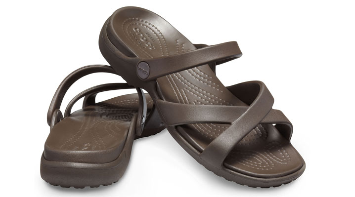  Crocs  Womens Meleen CrossBand Sandal  Espresso UK 7 EUR 39 