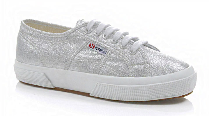 superga lame silver